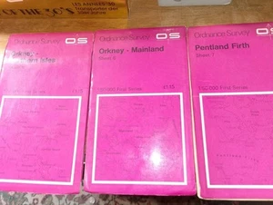3 Ordnance survey First Series Orkney Island Maps - Picture 1 of 4