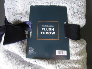 ULTA Limited Edition Plush Pom Pom Thin Throw Blanket 50" x 60" Gray Blue New - Picture 1 of 8