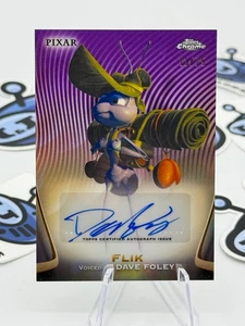 2025 Topps Chrome Disney FLIK Purple Refractor 13/75 Dave Foley Autograph - Picture 1 of 3