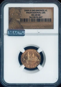 2009-D Professional Life Lincoln Cent NGC MS68 RD SMS Quality - Picture 1 of 2