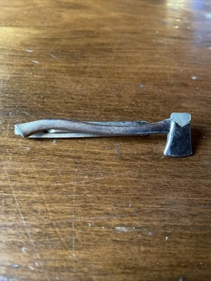 Vintage SWANK WOODSMAN'S TWO-TONE AX TIE BAR - Image 1 of 4