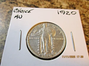 1920 STANDING LIBERTY QUARTER CHOICE AU     NNB - Picture 1 of 2