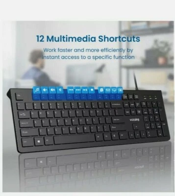 WIRWD KEYBOARD VICTSING.Model:PC206A.S/N:20F12.New - Image 1 of 4