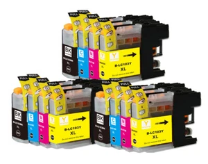 Drucker Tintentank mit Chip passend für Brother LC103XL MFC-J6920DW MFC-J870DW MFC-J875DW - Bild 1 von 22