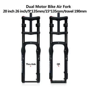 20/26x4.0in Quick Release Thru Axle Snow Fat Tire E-Bike Air Suspension Fork - Picture 1 of 26