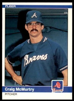 1984 Fleer MLB Craig McMurtry Rookie . Atlanta Braves #184 - Image 1 of 2