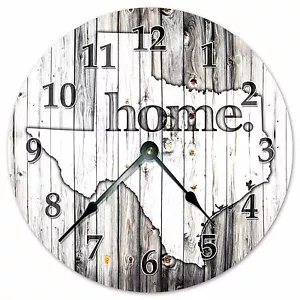 TEXAS RUSTIC HOME STATE CLOCK Huge 15.5 inch Clock_2253-16 - Picture 1 of 4