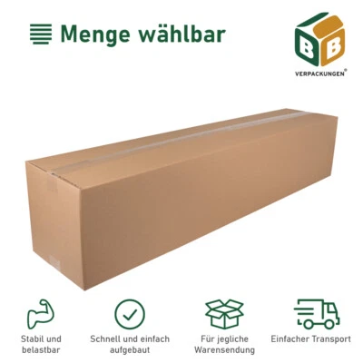 BB-VERPACKUNGEN® Faltkartons Menge wählbar Innenmaß 1150 x 235 x 235 mm Versandkartons stabil neu