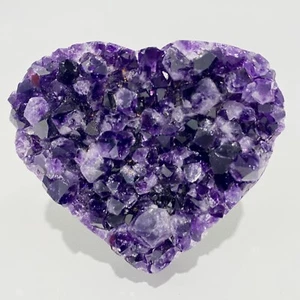Uruguay 390g Amethyst Herz Geode Kristall Cluster Dekor 3,75" Valentinstag - Bild 1 von 18