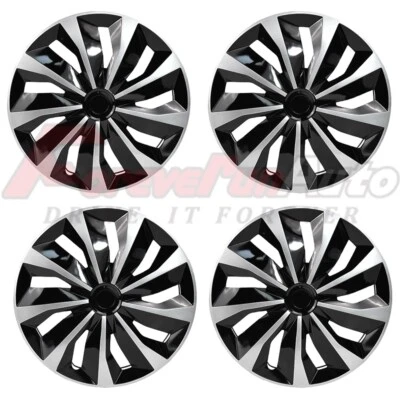 Juego de 4 tapacubos a presión de llantas completas de 14" para neumáticos R14 y ruedas de acero Foto 1 de 4