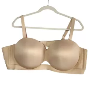 Cacique Lightly Lined Multi-Way Strapless Nude Bra Size 50B NWT Comfort Bliss - Picture 1 of 8