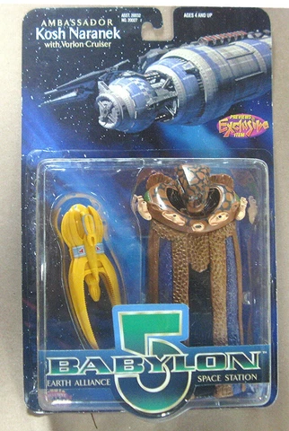 1997 Ambassador Kosh Naranek action figure with Vorlon Cruiser Babylon NIB Cover