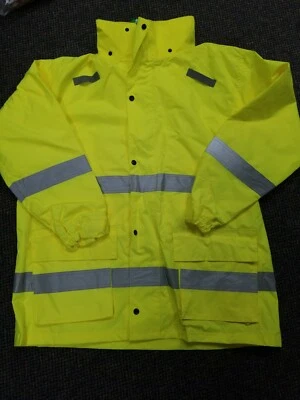 WW CONCERN FOR SAFETY NEON YELLOW Reflective Jacket size XXL high-visibility  - Image 1 of 3