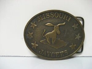 MISSOURI JAYCEES bergamot brassworks belt buckle, 1976 - Picture 1 of 3