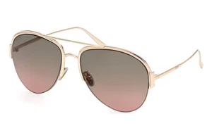 TODS Damen Pilot Sonnenbrille TO0312-H 28P Roségold / Grün verlauf  60-18-135 - Bild 1 von 7