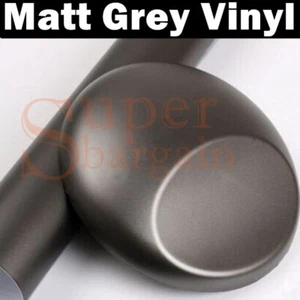 Car Vinyl Sticker Vinyl Wrap Matt Grey Matte Satin Grey Auto Car Decal Stickers - Picture 1 of 8