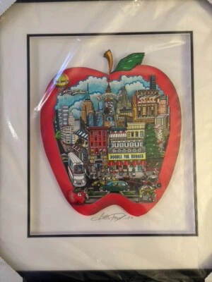 РЕДКИЙ Charles Fazzino 3D Произведение Искусства Большое Яблоко Дудл-Святой Франциск Пищевые Кладовые с Подписью - Изображение 1 из 4