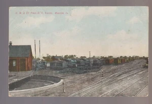 Marion IOWA 1910 C.M. & ST. P. R.R. YARDS Train Trains TURNTABLE Railroad Depot - Picture 1 of 3