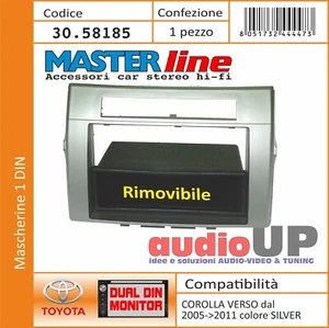 Radio Máscara 1 din Corolla Verso De 2004 Al 2007. Cajón Desmontable - Imagen 1 de 2