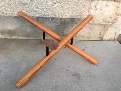 Piétement table basse design bois forme libre ( plateau absent verre marbre ?)  - Photo 1/4