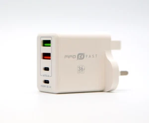 4Multi HOME Charger Port Fast PD Quick Charge QC 3.0 USB 2 USB-C DUAL Type C 36W - Picture 1 of 24