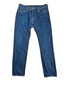 Pantalones de mezclilla Simon Miller para hombre talla 32x30 ribete lavado oscuro 100 % algodón botón mosca - Imagen 1 de 11