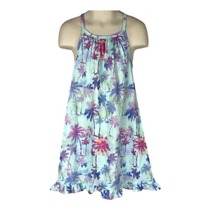 The Children's Place -Girls Sleeveless Palm Tree Nightgown -Crystal Mint- XS (4) - Picture 1 of 6