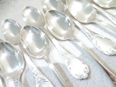 12 cucharas sopera francesas vintage chapadas en plata Christofle Marly 20,6 cm Foto 1 de 4