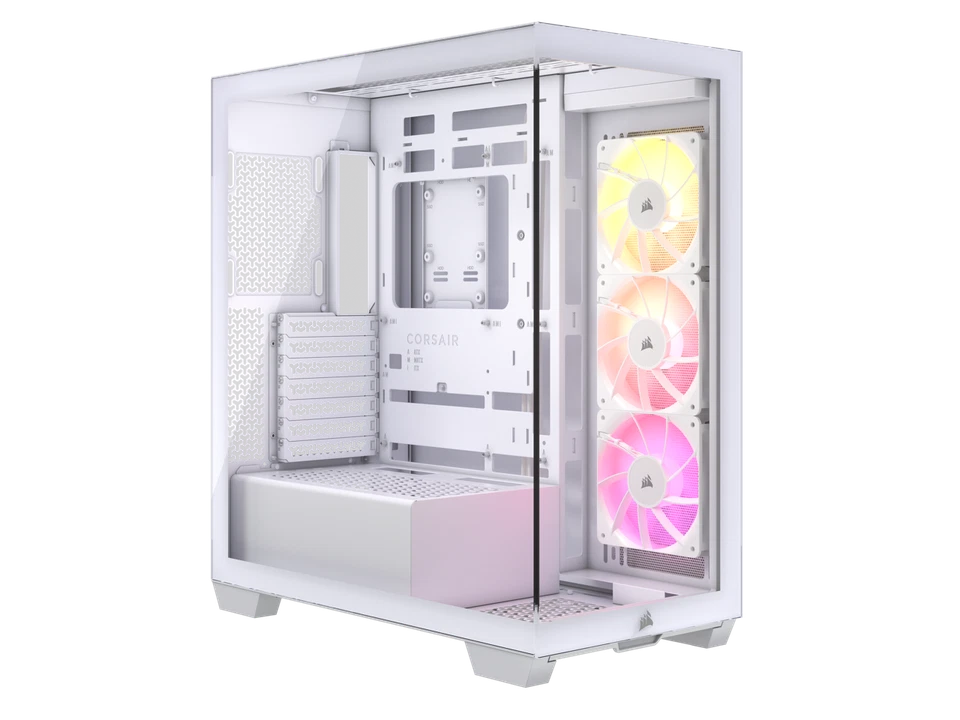 CORSAIR 3500X ARGB Tempered Glass Mid-Tower PC Case, White – 3x Pre-Installed RS - Image 1 of 4