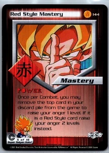 1x DBZ CCG RED STYLE MASTERY 144 HOLO FOIL RARE TRUNKS SAGA SCORE DRAGON BALL Z - Picture 1 of 1