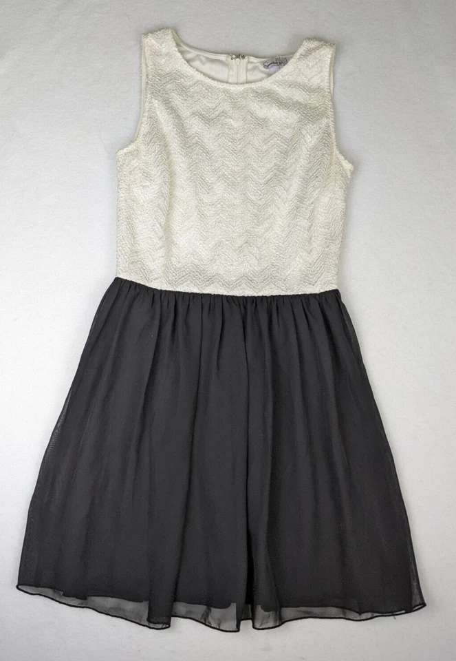 Speechless Girl's Dress Size Large Black & White Sparkle Party - Image 1 of 4