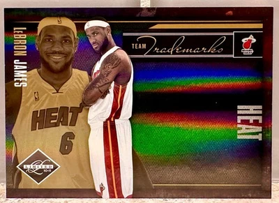 JERSEY # MATCH! 2010-11 Limited Team Trademarks LeBron James 6/24! HEAT (1/1)! - Image 1 of 3