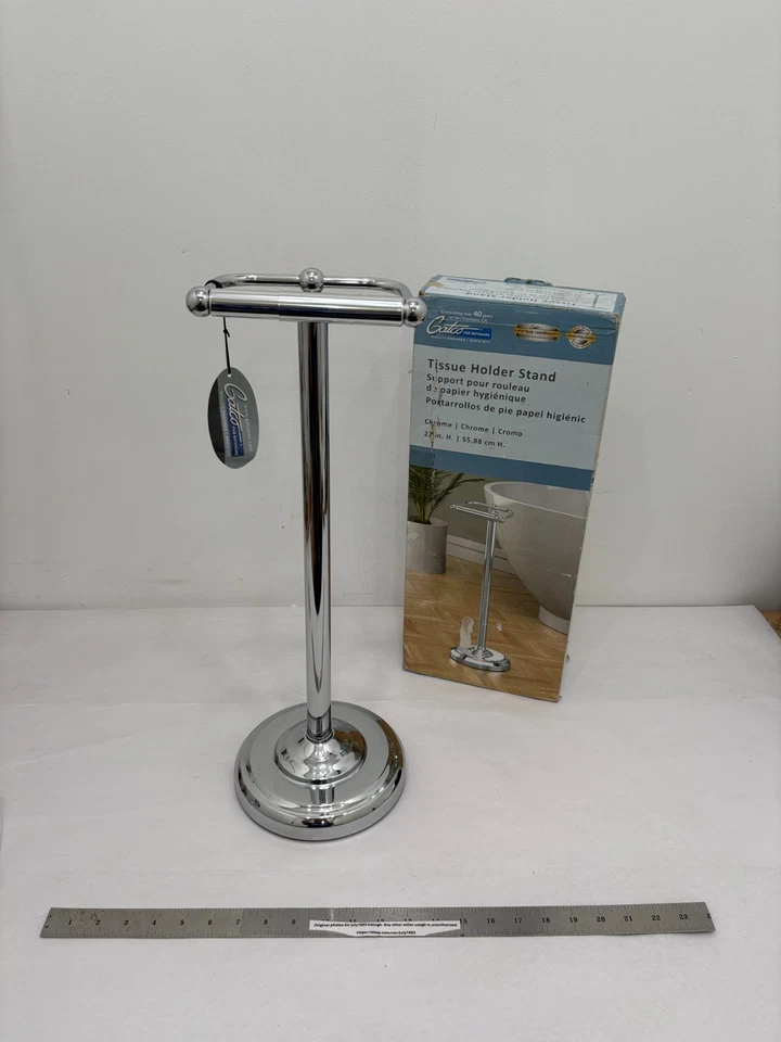 (1) NUEVO Soporte para pañuelos Gatco Papel higiénico - 22" de alto - CROMO - #1436C Foto 1 de 4