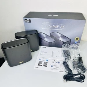 ASUS ZenWiFi XT8 AX6600 Tri-Band Mesh WiFi 6 System Charcoal/Black (2 Pack) - Photo 1/6