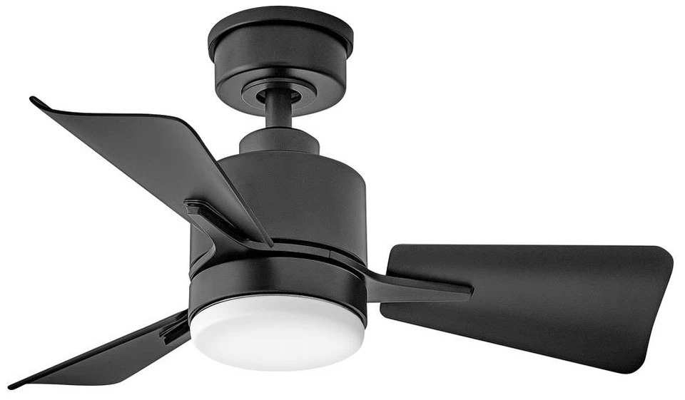 30" Hinkley Atom Matte Black LED Ceiling Fan with Remote - Image 1 of 1