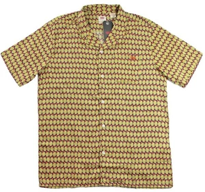 Levis Mens Camp Shirt M Relaxed Fit Short Sleeve Button Front Cactus $60 NEW - Picture 1 of 5