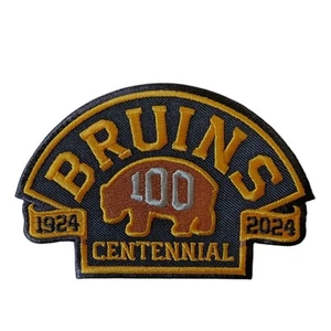 1924-2024 HOCKEY BOSTON BRUINS 100 CENTENNIAL PATCH PATCHES ITEM Brown Official - Picture 1 of 2