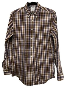 Camisa de vestir Brooks Brothers Regent sin hierro para hombre con botones a cuadros pequeña larga S - Imagen 1 de 17