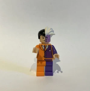 LEGO Super Heroes Batman Minifigure Two-Face Harvey Dent Orange and Purple Suit  - Picture 1 of 7