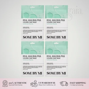 SOME BY MI Real Care Mask AHA BHA PHA Calming 4pcs Exfoliating Soothing - Picture 1 of 2