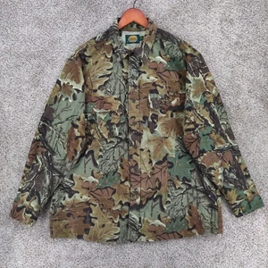 Vintage Cabelas Shirt Mens XL Camo Button Up Deer Hunting Long Sleeve Leaf - Picture 1 of 14