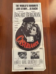 CASABLANCA Humphrey Bogart DAY BILL POSTER Original AUST. CINEMA MOVIE 75x34cm - Picture 1 of 1