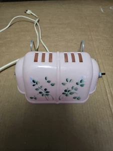 Vntg Pink Headboard Over the Bed Electric Reading Light Lamp Art Deco tested - Picture 1 of 9