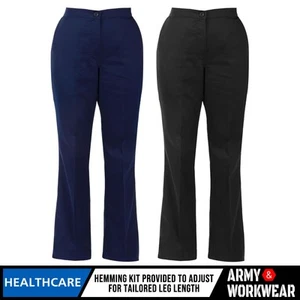 Pantalones de trabajo para mujer con corte de bota - espalda elástica hospitales, enfermería - Imagen 1 de 3