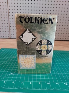 Vintage Gold Foil Book Box Set Lord of The Rings Trilogy JRR Tolkien The Hobbit - Foto 1 di 8