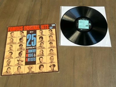 Famous Original Hits By 25 Great Country Music Artists, Vinyl LP Record Album EX - Image 1 of 4