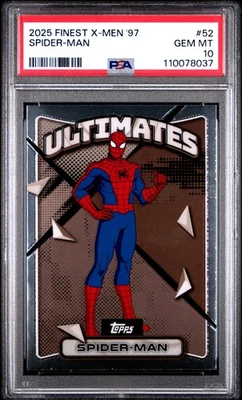 2025 Topps Finest X-Men '97 Spider-Man #52 PSA 10 - Image 1 of 2