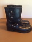 Womens Harley Davidson Black Leather Motorcycle Riding Boots Sz 9 See  Details