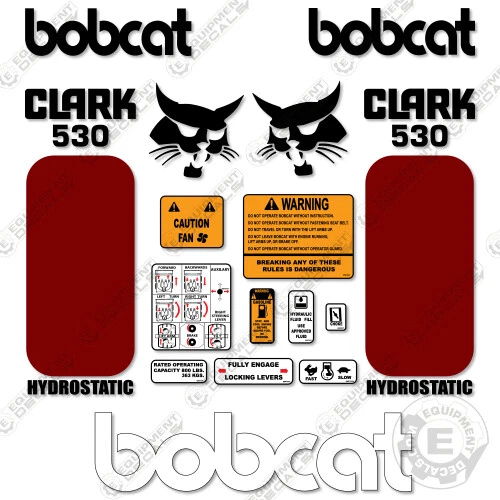 Fits Bobcat 530 Decal Kit Skid Steer Replacement Sticker Set - With Warnings - Image 1 of 1