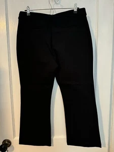 J. Crew schwarz schwer Stretch Cropped Kleid Strumpfhose Hose gerades Bein Gr. 12 Neu mit Etikett - Bild 1 von 10